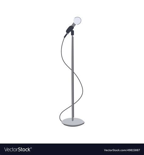 Old microphone stand cartoon Royalty Free Vector Image