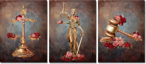 Amazon.com: Saypeacher 3 Piece Vintage Legal Canvas Wall Art Law Firm ...