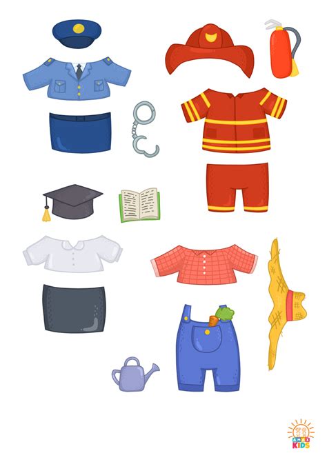 Printable Dress Up Game – Professions | Amax Kids