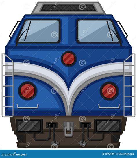 Blue Train Design on White Background Stock Vector - Illustration of clip, railroad: 90904241