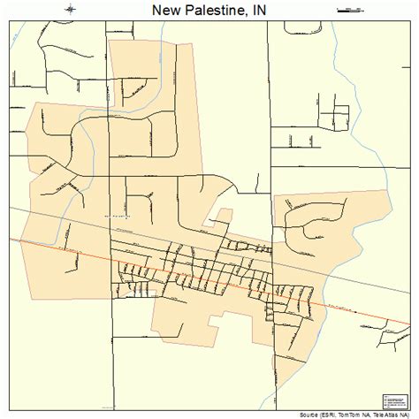 New Palestine Indiana Street Map 1853352