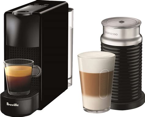 Nespresso Essenza Mini Black by Breville with Aeroccino3 Piano Black ...