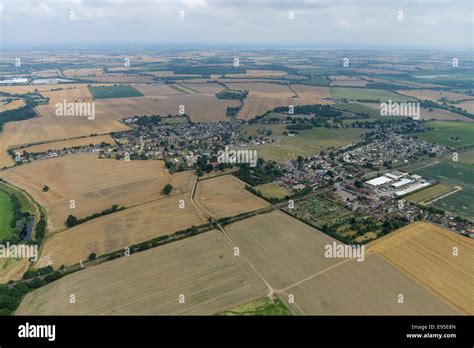 An aerial view of the Essex village of Great Bentley and surrounding countryside Stock Photo - Alamy