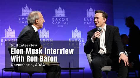 Elon Musk Interview With Ron Baron (Full Interview)