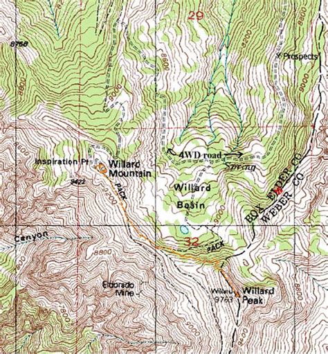 Willard Peak Trail Map