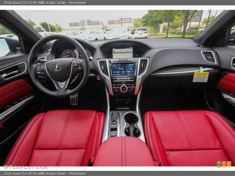 Red Interior Dashboard for the 2019 Acura TLX V6 SH-AWD A-Spec Sedan #129744679 | GTCarLot.com