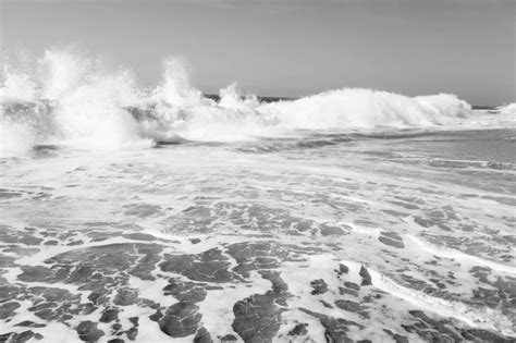 sea waves view photo – Free Black-and-white Image on Unsplash | White picture, Black and white ...