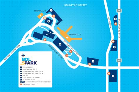 BDL sPARK | Official On-Airport Parking - Parking Map