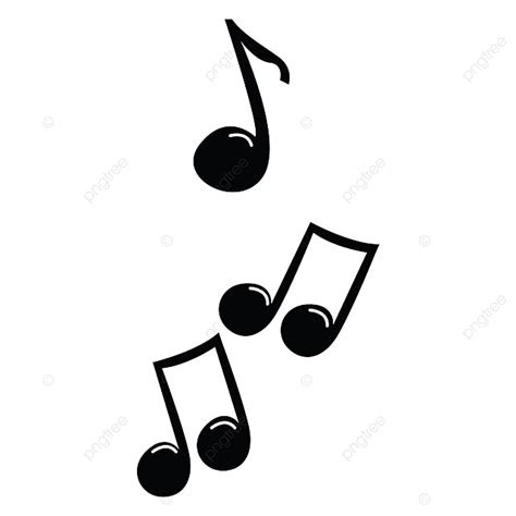 White Music Notes Clipart Hd PNG, Music Notes Illustration Vector On White Background, Music ...