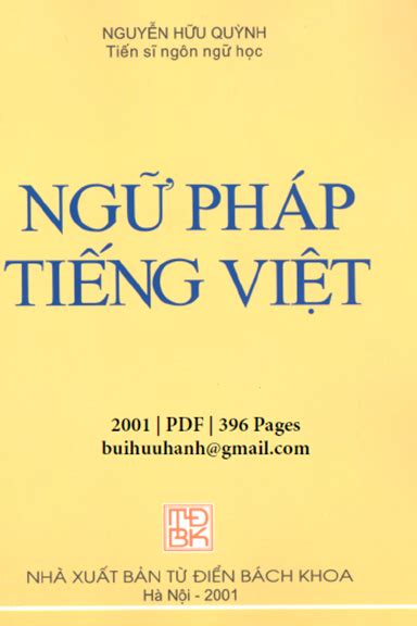 Ngữ Pháp Tiếng Việt (NXB Từ Điển Bách Khoa 2001) - Nguyễn Hữu Quỳnh ...