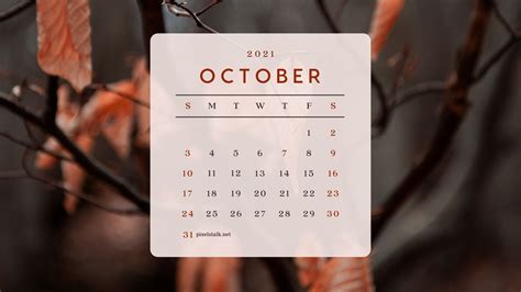 October 2021 Calendar Wallpapers | PixelsTalk.Net | Calendar wallpaper, 2021 calendar, Pretty ...