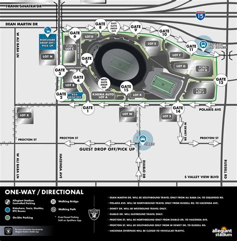 Directions & Parking | Official Website of Allegiant Stadium | Allegiant Stadium