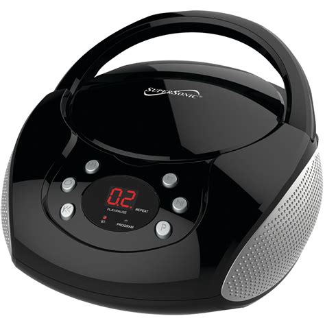 Supersonic SC-515BT-BLK Bluetooth Portable Audio System With CD Player (Black) - Walmart.com ...