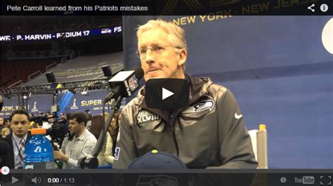 Video: Pete Carroll says he learned from mistakes as Patriots head coach