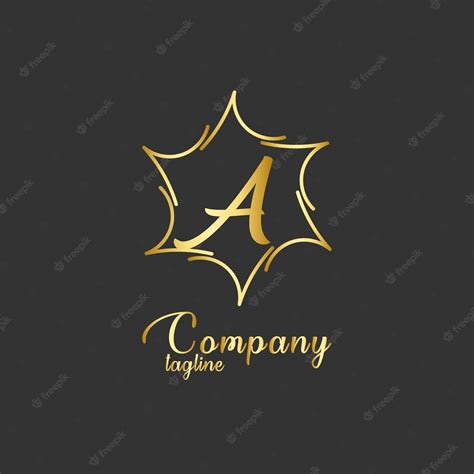 Premium Vector | Company logo , a alphabet logo golden colour