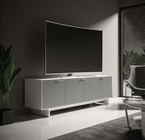 BDI ALIGN 7479 ME SATIN WHITE Large Modern TV Stand, Media Console & Credenza for up to 85 inch TVs