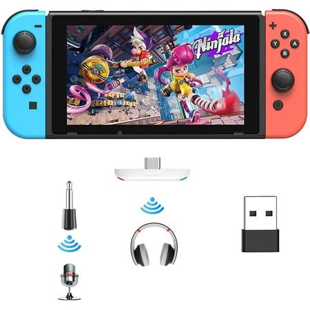 Bluetooth Adapter for Nintendo Switch/Lite, BT 5.0 Wireless Audio ...