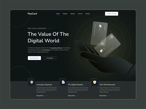 The Card landing page design interaction. by SK Farhad Hossen⑉ on Dribbble