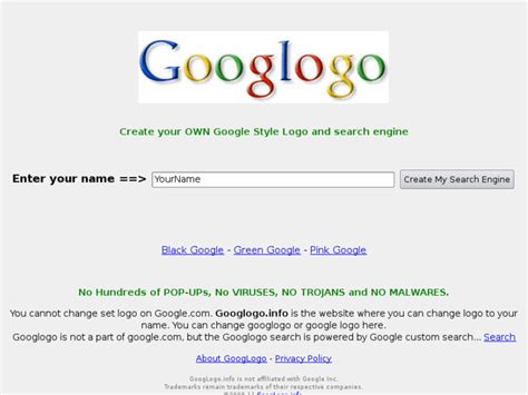 Googlogo.Info: GOOGLOGO, Goglogo, Clean Googlogo, change google logo to name