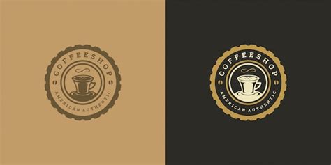 Premium Vector | Coffee or tea shop logo template with bean silhouette good