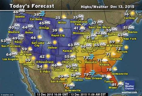 US weather to see temperature records across the country as warm air comes in | Daily Mail Online