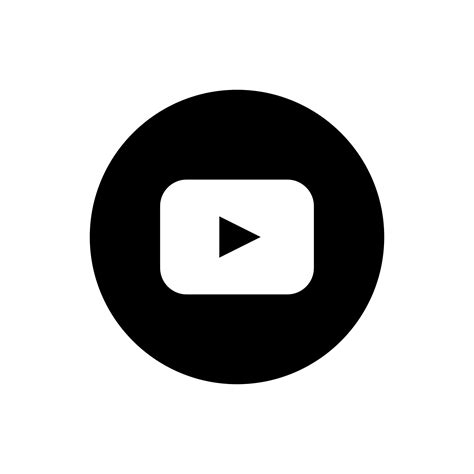 YouTube black logo. YouTube logo black and white transparent background ...