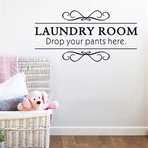 Laundry Room Wall Decals Home Decor Black Wall Stickers Wall Art Vinyl ...