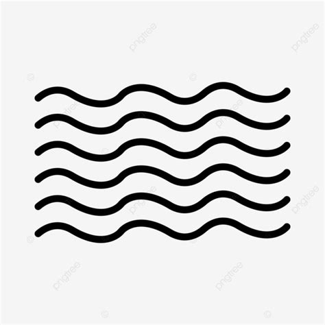 Waves Line Icon Vector, Liquid, Ocean, Sea PNG and Vector with ...