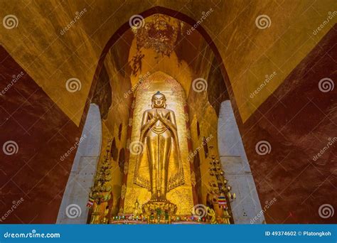 Buddha Inside Ananda Temple Stock Photo - Image of interior, india ...