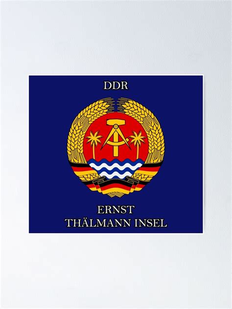 "Ernst Thälmann Island Coat of Arms" Poster by ZarAntonov | Redbubble