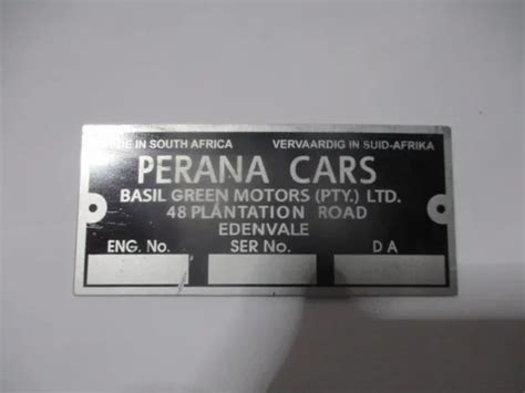 NAMEPLATE FORD CAPRI Granada Perana Cars Plate Shield Cams V8 £43.08 - PicClick UK