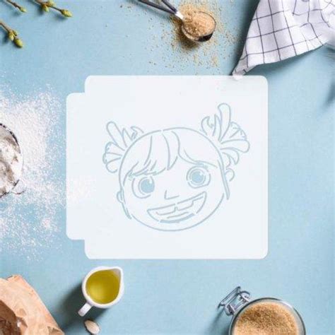 Wallykazam - Gina Giant Head 783-D542 Stencil | JB Cookie Cutters