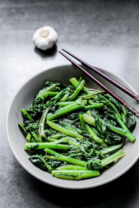 Stir-Fried Choy Sum With Minced Garlic | Recipe | Choy sum, Braised pork ribs, Stir fry