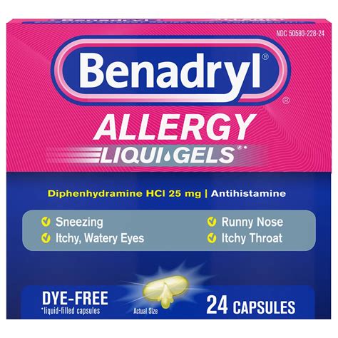 Benadryl Allergy Dye-Free Liqui-Gels - Shop Sinus & Allergy at H-E-B