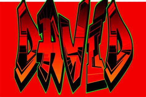 The Name David In Funny Graffiti Style Bubble Fonts · GL Stock Images ...