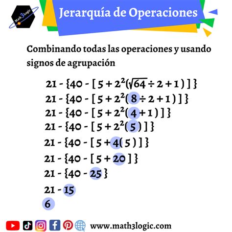 Jerarquía de las Operaciones - Explora el orden de las operaciones y de los signos de agrupación ...