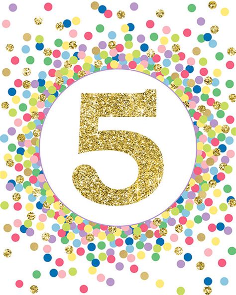 Number 5 Sign 5th Birthday Party Decorations 5th Birthday - Etsy