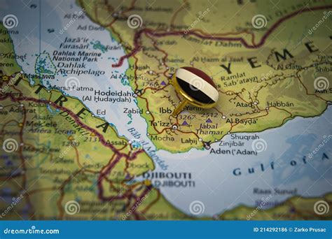 Ibb Pinned on a Map with Flag of Yemen Stock Photo - Image of sign, globe: 214292186