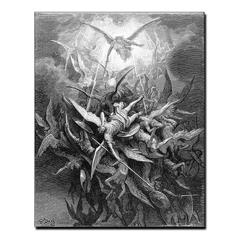 Fall of Lucifer Canvas Print Paul Gustave Dore Occult Canvas | Forefathers-Art