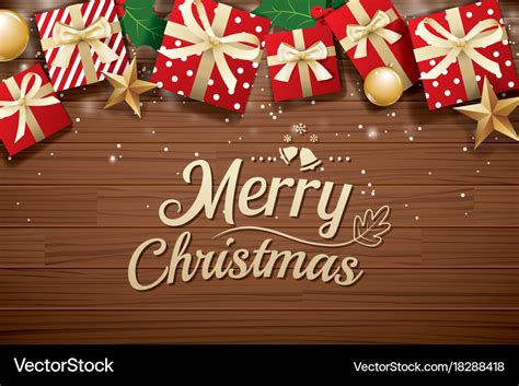 Merry christmas poster background design template Vector Image