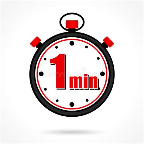 One minute stopwatch stock vector. Illustration of vector - 107507060