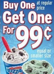 Dairy Queen: Buy One Blizzard Get a Second for 99 Cents