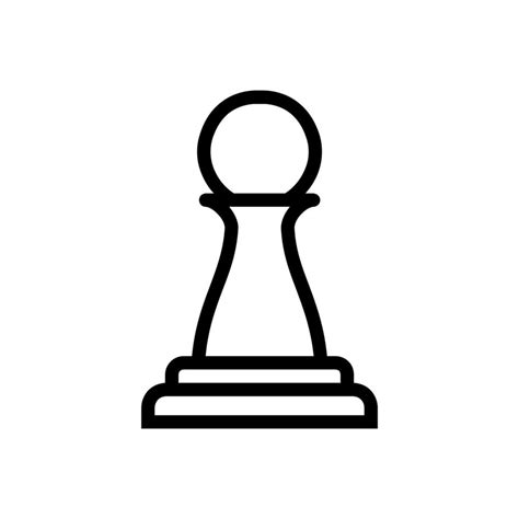 Pawn icon isolated on white background from chess game collection. pawn icon thin line outline ...