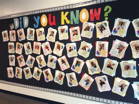 Bulletin Board: Did You Know? Fun facts about staff - put up prior to Back to School Night- see ...