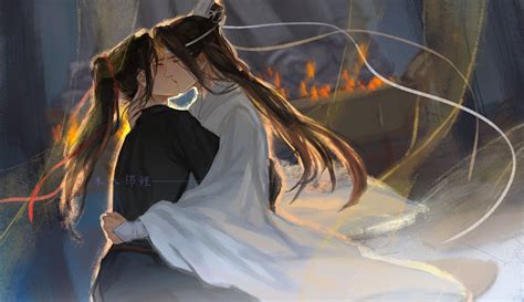 Lan Wangji Lan Zhan Wei Ying Wei Wuxian Kiss Wallpaper - Resolution ...