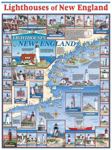 New England Lighthouses-White Mountain Puzzles | New england lighthouses, Lighthouse, Lighthouse ...