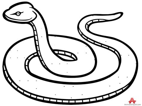 Outline snake clipart in black and white free clipart design | Snake ...