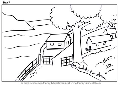 Drawing For Kids Scenery Outline / Download 13,000+ royalty free children drawing outline vector ...