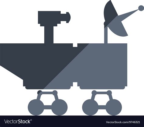 Mars rover curiosity icon Royalty Free Vector Image