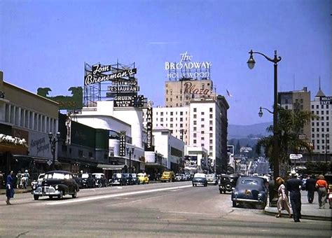 Vine Street, Hollywood in color, 1948